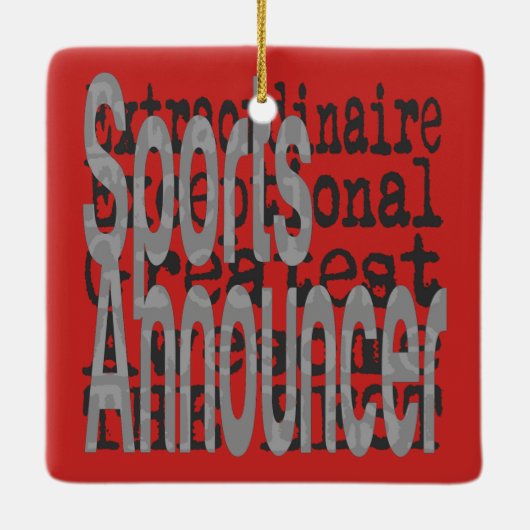 Sports Announcer Extraordinaire Keramisch Ornament (Achterkant)