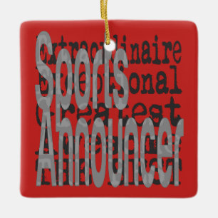 Sports Announcer Extraordinaire Keramisch Ornament
