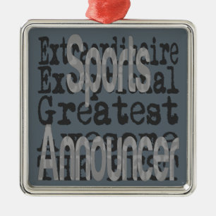 Sports Announcer Extraordinaire Metalen Ornament