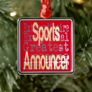 Sports Announcer Extraordinaire Metalen Ornament