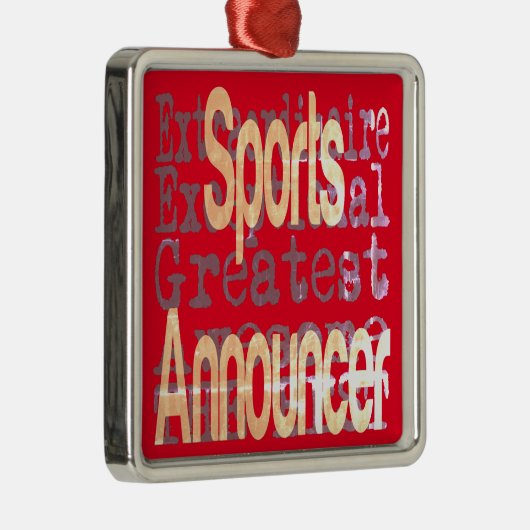Sports Announcer Extraordinaire Metalen Ornament (Rechts)