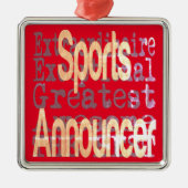 Sports Announcer Extraordinaire Metalen Ornament (Voorkant)