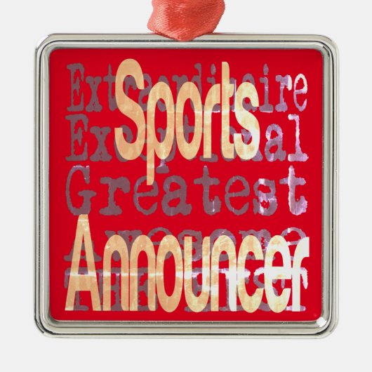 Sports Announcer Extraordinaire Metalen Ornament (Voorkant)