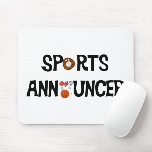 Sports Announcer Mousepad Muismat (Met muis)