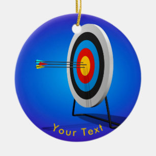 SPORTS Archery Triple Bullseye Keramisch Ornament