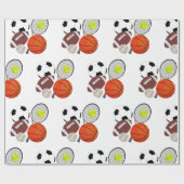 Sports Athletic Balls Cadeaupapier (Vlak)
