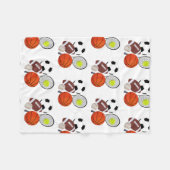 Sports Athletic Balls Fleece Deken (Voorkant (Horizontaal))