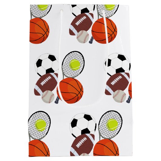 Sports Athletic Balls Medium Cadeauzakje (Achterkant)