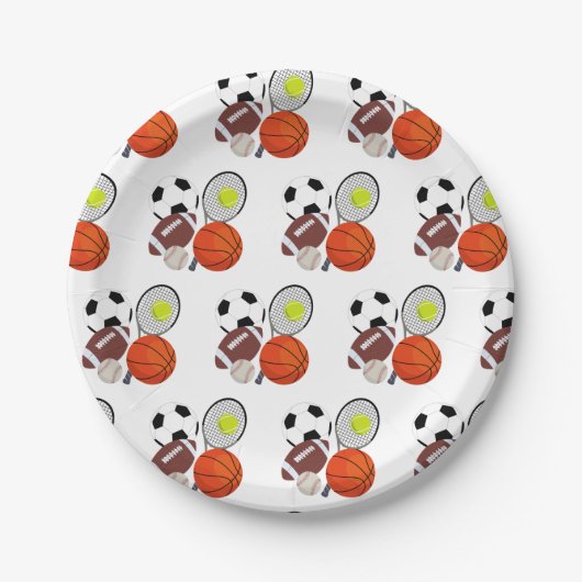 Sports Athletic Balls Papieren Bordje (Voorkant)