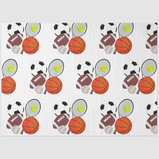 Sports Athletic Balls Tissuepapier (Voorkant)