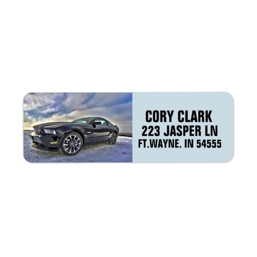 SPORTS AUTO RETURN ADRES ETIKETTERS ETIKET (Voorkant)