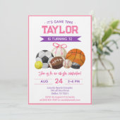 Sports Ball Games Birthday Party Kaart (Staand voorkant)