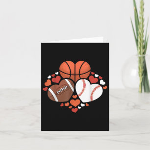 Sports Ball Hearts Football Basketbal Va Kaart