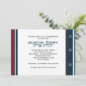 Sports Bar Mitzvah Uitnodigingshonkbal Kaart (Staand voorkant)