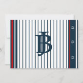 Sports Bar Mitzvah Uitnodigingshonkbal Kaart (Achterkant)