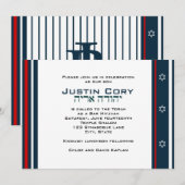 Sports Bar Mitzvah Uitnodigingshonkbal Kaart (Voorkant / Achterkant)