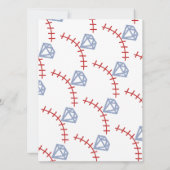 Sports Baseball Homerun Glitter Bridal Shower Game Kaart (Achterkant)