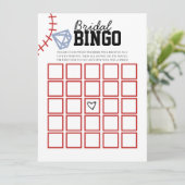 Sports Baseball Homerun Glitter Bridal Shower Game Kaart (Staand voorkant)