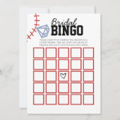 Sports Baseball Homerun Glitter Bridal Shower Game Kaart (Voorkant)