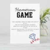 Sports Baseball Homerun Glitter Bridal Shower Game Kaart (Staand voorkant)