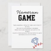 Sports Baseball Homerun Glitter Bridal Shower Game Kaart (Voorkant)