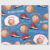 SPORTS Basketball Slam Dunk Fun Athlete Patroon Cadeaupapier (Vlak)