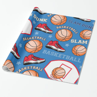 SPORTS Basketball Slam Dunk Fun Athlete Patroon Cadeaupapier