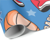 SPORTS Basketball Slam Dunk Fun Athlete Patroon Cadeaupapier (Rol Hoek)