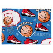 SPORTS Basketball Slam Dunk Fun Athlete Patroon Large Cadeautasje (Achterkant)