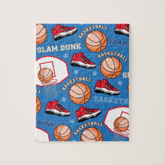 SPORTS Basketball Slam Dunk Fun Athlete Patroon Legpuzzel (Verticaal)