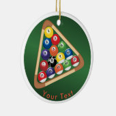 SPORTS Billiard Balls Rack & Pool Table Keramisch Ornament (Rechts)