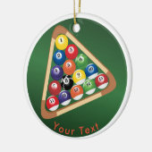 SPORTS Billiard Balls Rack & Pool Table Keramisch Ornament (Links)