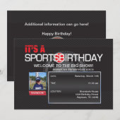 Sports Birthday Fotouitnodiging Kaart (Voorkant / Achterkant)