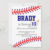 Sports Birthday Party Boy Baseball Thema Kaart (Voorkant)