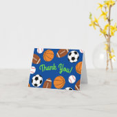 Sports Birthday Party Kids Cute Kaart (Gele Bloem)