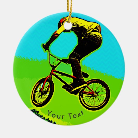 SPORTS BMX Bicycle Stunts Keramisch Ornament (Voorkant)