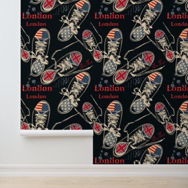 Sports Boots Fashion Pattern  Behang (Applicatie)