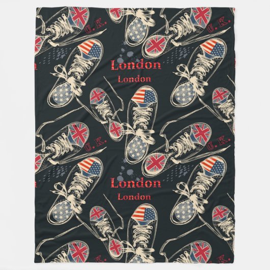 Sports Boots Fashion Pattern Fleece Deken (Voorkant)