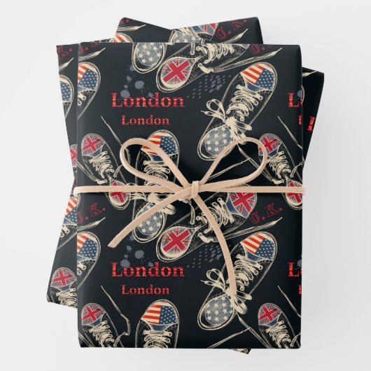 Sports Boots Fashion Pattern Inpakpapier Vel (In situ)