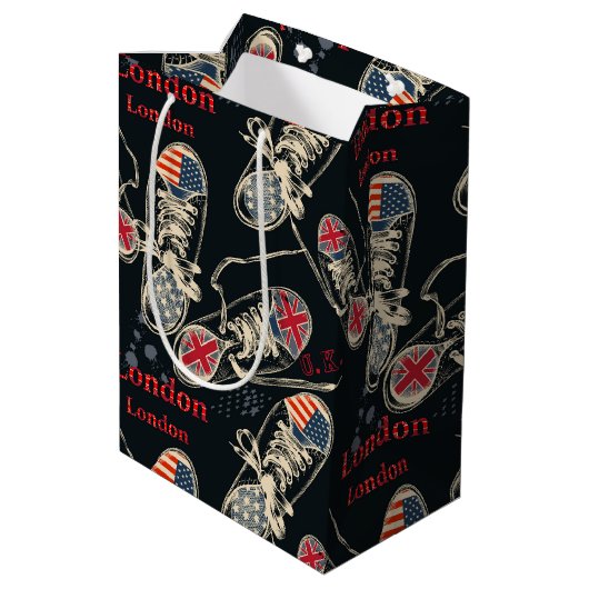 Sports Boots Fashion Pattern Medium Cadeauzakje (Achterkant Gekanteld)