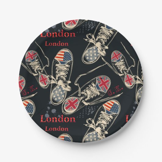 Sports Boots Fashion Pattern  Papieren Bordje (Voorkant)