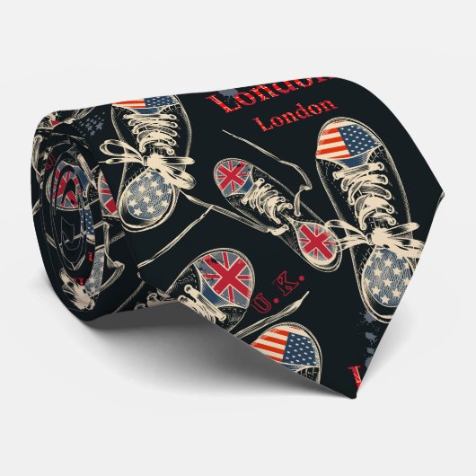 Sports Boots Fashion Pattern  Stropdas (Opgerold)