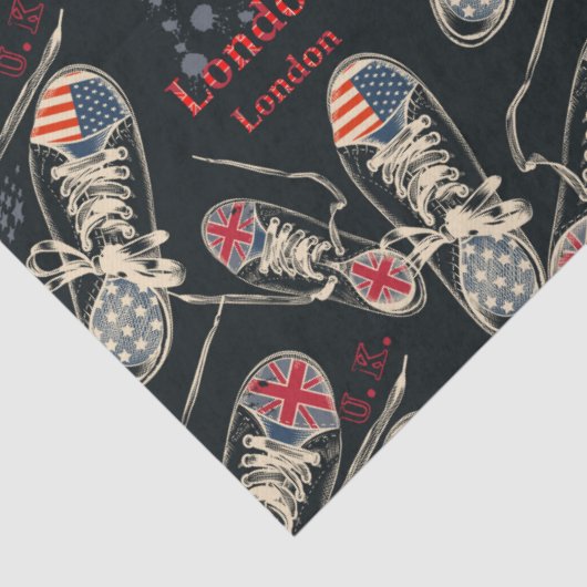 Sports Boots Fashion Pattern Tissuepapier (Detail)