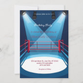 sports boxing birthday invitation kaart (Voorkant)