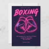 sports boxing birthday invitation kaart (Voorkant)