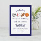 Sports Boy Birthday Kaart (Staand voorkant)