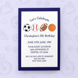 Sports Boy Birthday Kaart