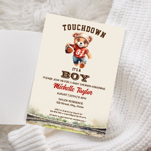 Sports Boy Football Het is een Boy Baby shower Bee Kaart