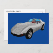 SPORTS CAR 1970'S  BRIEFKAARTEN VAN 1980 (Voorkant / Achterkant)