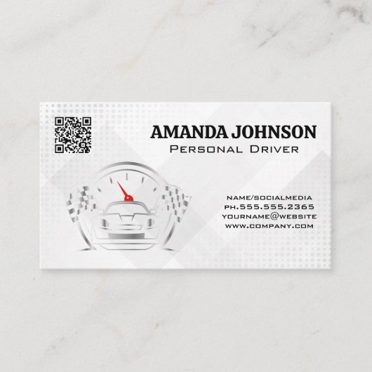 Sports Car | Driver Transport Visitekaartje (Voorkant)